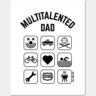 Multitalented Dad (9 Icons) Posters and Art